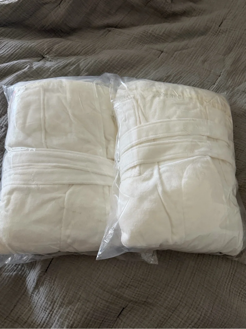 IKEA NJUTA Bathrobes Bundle - White Terry Cotton - Sizes S/M & L/XL - New